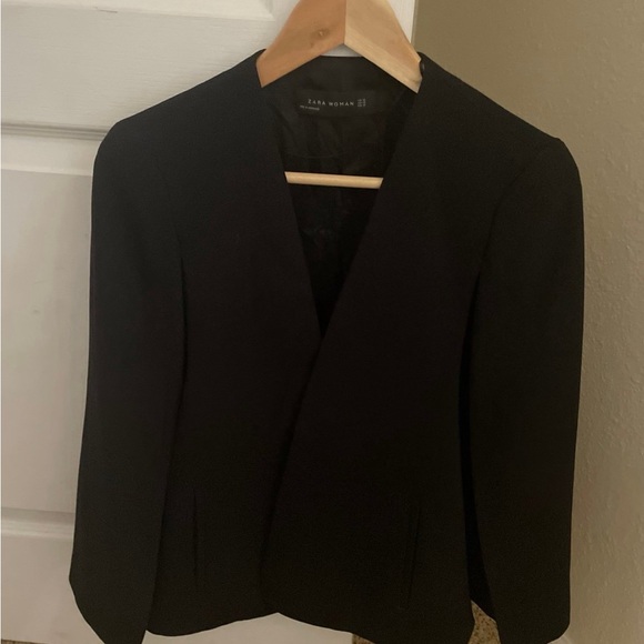 ZARA OFF CAPE KIMONO BLAZER JACKET COAT WITH SLITS - Picture 2 of 4